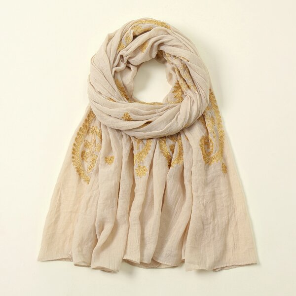 

Paisley Pattern Scarf, Beige