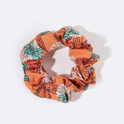 Flower Print Scrunchie