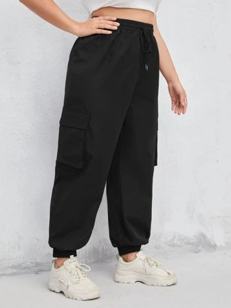 Pantalones cargo unicolor