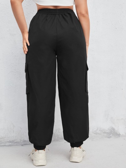 Pantalones cargo unicolor