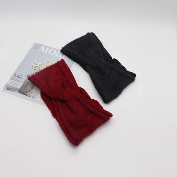 

2pcs Twist Hair Band, Multicolor
