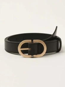 Metal Buckle Belt - Black - View 1