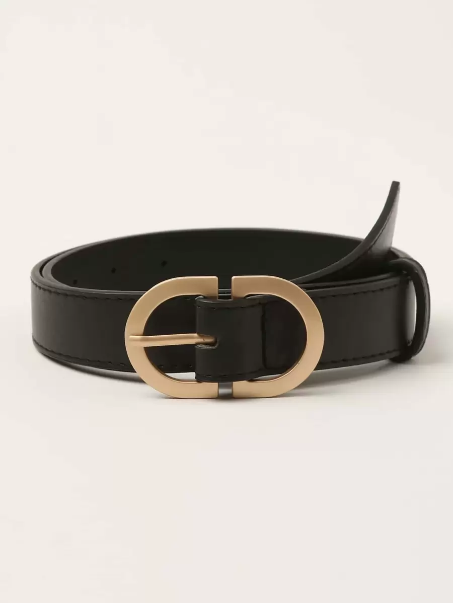 Metal Buckle Belt - Black - View 1
