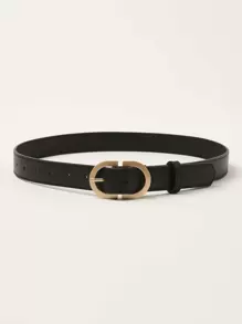 Metal Buckle Belt - Black - View 2