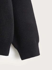 Toddler Boys Halloween Pumpkin Pattern Jumper - Black - View 3