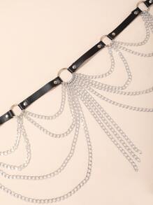 Dây đai trang trí chuỗi - màu đen - Xem 2