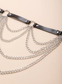 Dây đai trang trí chuỗi - màu đen - Xem 6