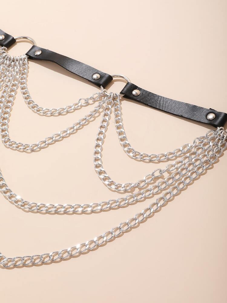 Dây đai trang trí chuỗi - màu đen - Xem 6