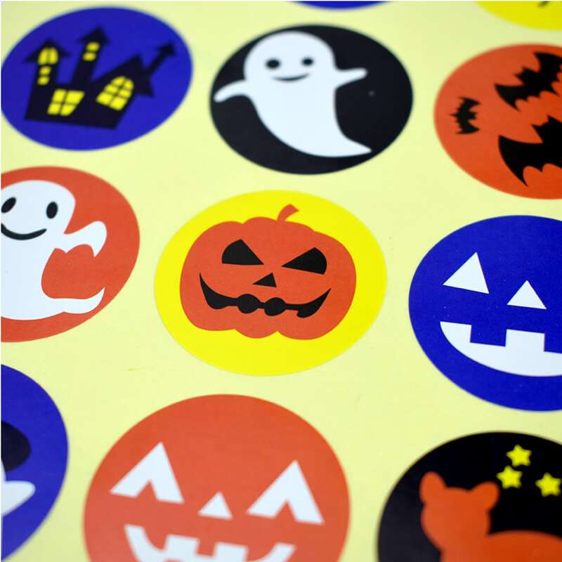 

5sheets Halloween Pattern Gift Sticker, Multicolor