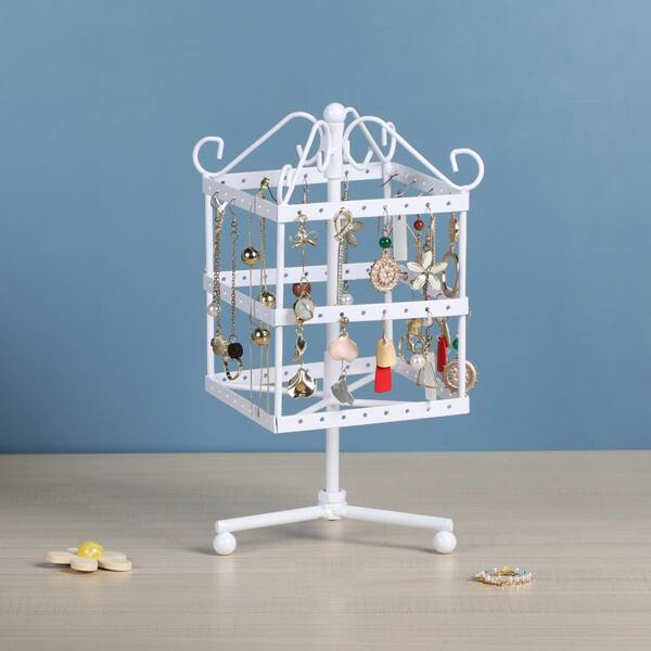 

1pc Earring Storage Rack, White