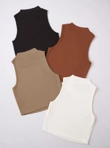 Chiquease 4 piezas Top tank unicolor - Multicolor - Ver 2