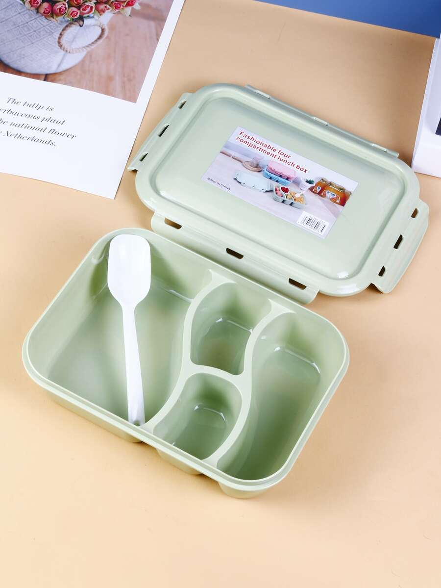 1pc Portable Lunch Box - Green - View 1