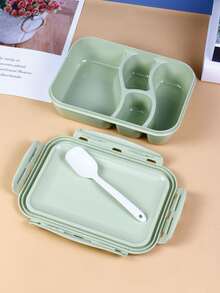 1pc Portable Lunch Box - Green - View 2