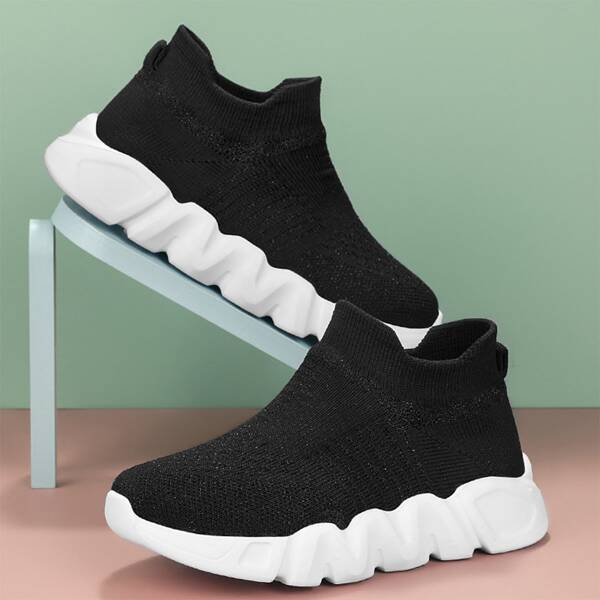 

Boys Minimalist Slip-On Sock Sneakers, Black