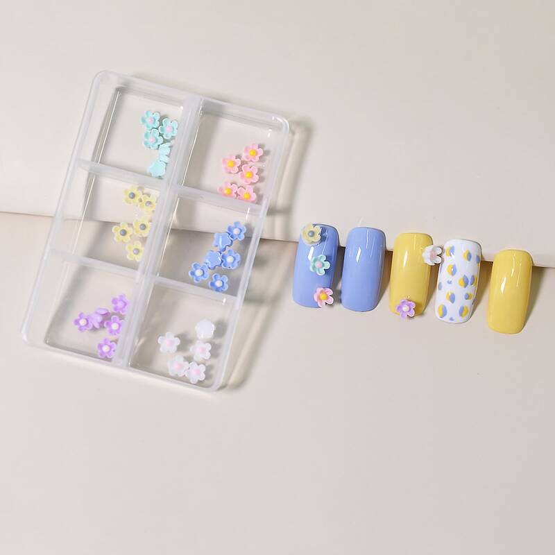 

1box Flower Design Nail Art Decoration, Multicolor