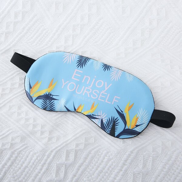 

Slogan Graphic Eye Cover, Blue