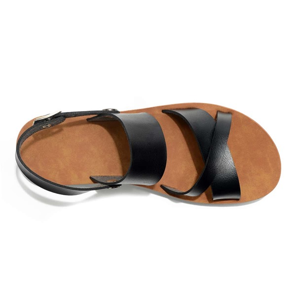 

Criss Cross Slingback Sandals, Black