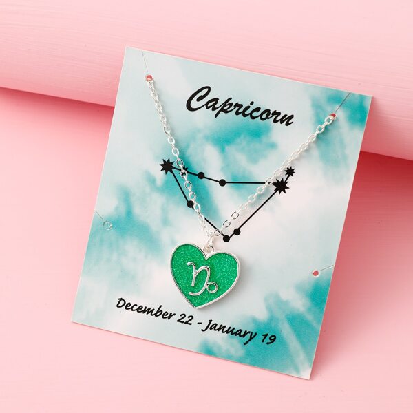 

Girls Constellation Pattern Necklace, Army green