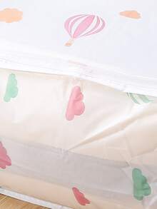 Hot Air Balloon Print Clothes Storage Bag - Multicolor - View 4