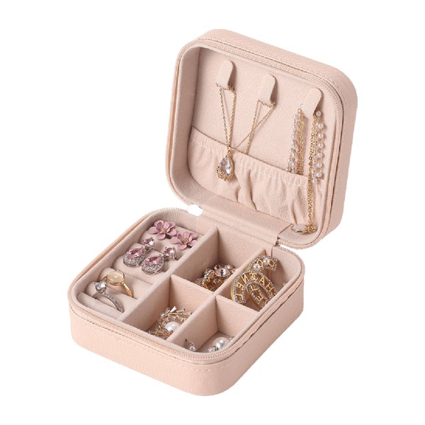 

1pc Plain Jewelry Storage Box, Pink