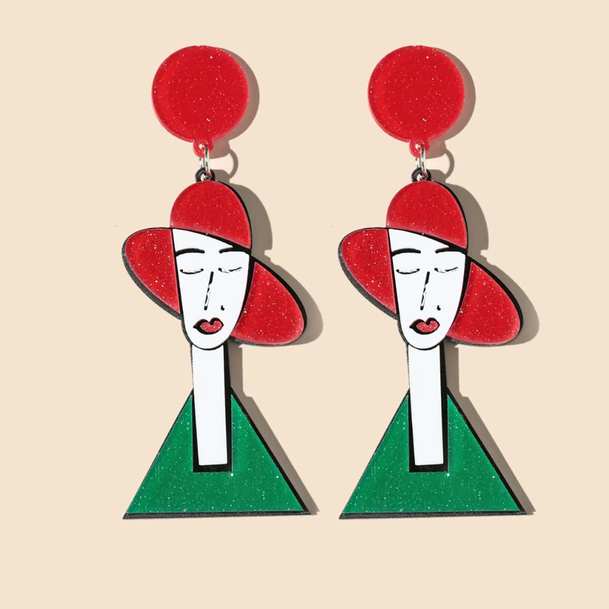 

Figure Drop Earrings, Multicolor