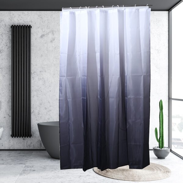 

Gradient Color Shower Curtain, Black and white