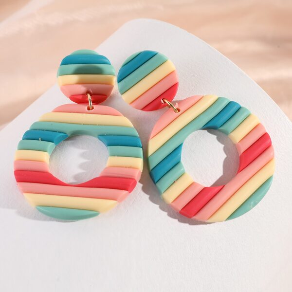 

Girls Round Decor Drop Earrings, Multicolor