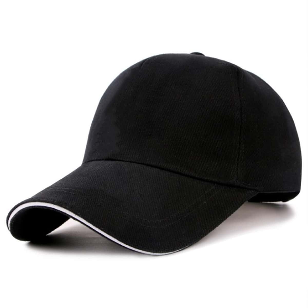 

1pc Simple Baseball Cap, Black