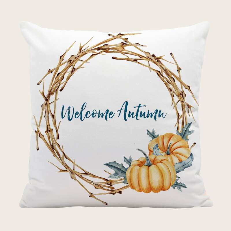 

Letter Graphic Cushion Cover Without Filler, Multicolor