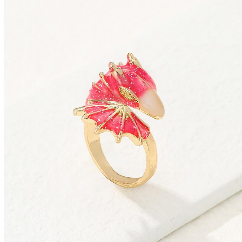 

Dragon Design Ring, Pink