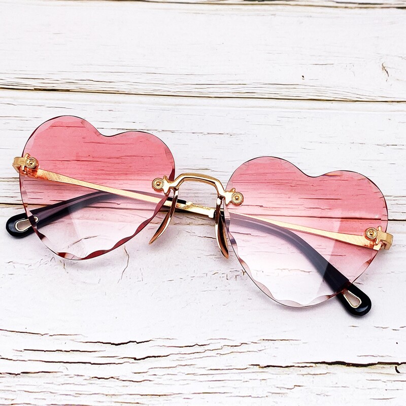 

Heart Shaped Rimless Sunglasses