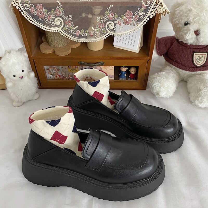 

Minimalist Platform Loafers, Black