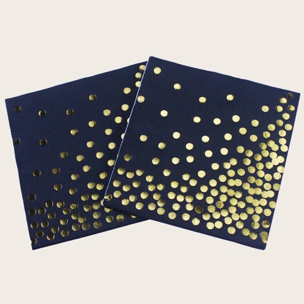 

20pcs Polka Dot Print Paper Napkin, Multicolor