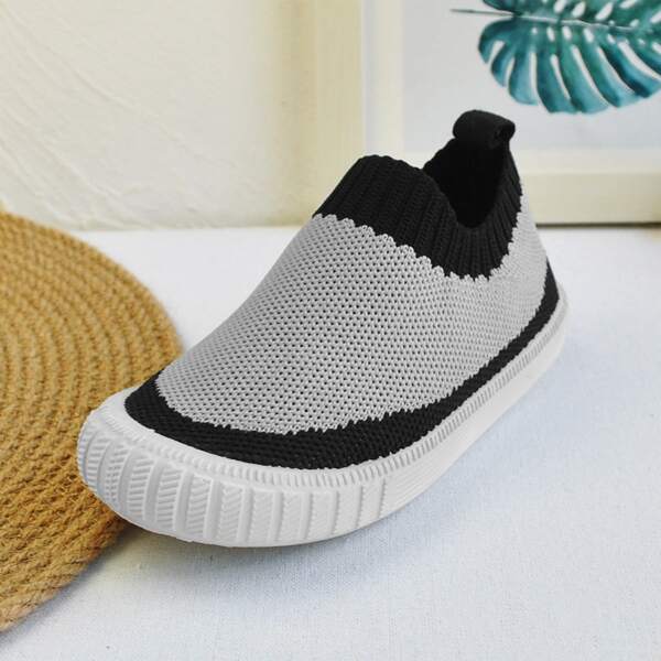 

Toddler Boys Two Tone Knit Slip On Sneakers, Multicolor