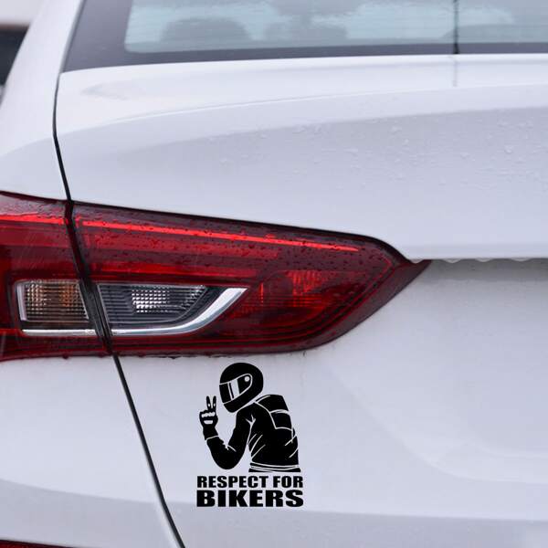 

1pc Figure Graphic Car Sticker, Black