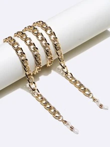 女士简约眼镜链眼镜配件 - 金色 - 查看 1