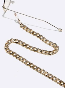 女士简约眼镜链眼镜配件 - 金色 - 查看 3