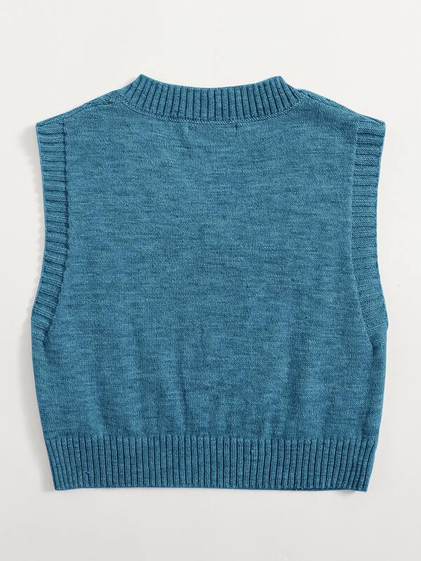 Cable Knit Sweater Vest SHEIN USA