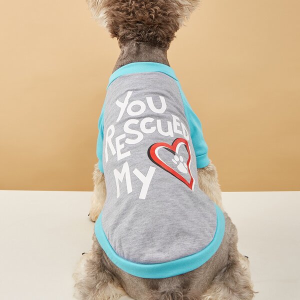 

Slogan Graphic Pet Tee, Multicolor