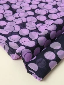 Polka Dot Scarf - Mauve Purple - View 3