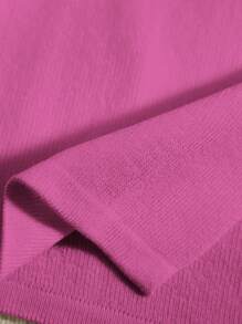 SHEIN Cárdigan con cordón delantero - Rosa Fucsia - Ver 3