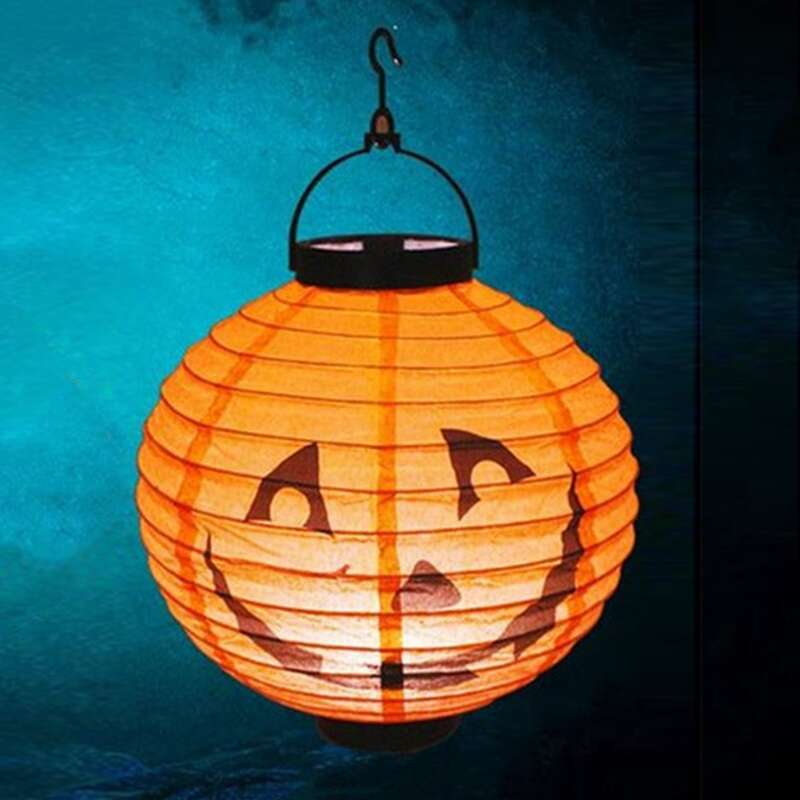 

1pc Halloween Pumpkin Design Lantern Light, White