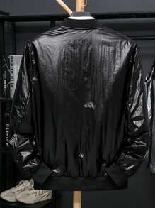 Manfinity Men Zip Up Bomber Jacket Without Top - Black - View 2