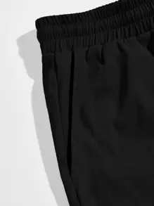 Manfinity VCAY Men Slant Pocket Drawstring Waist Solid Shorts