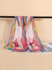 Khăn Voan In Hoa - Nhiều màu - Xem 2