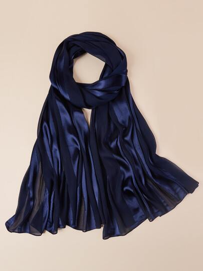 1 件简约纯色围巾女士真丝围巾，百搭时尚头巾、发带、头带，非常适合装扮您的配饰女士冬季秋季