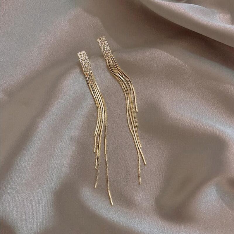 

Tassel Charm Earrings, Gold
