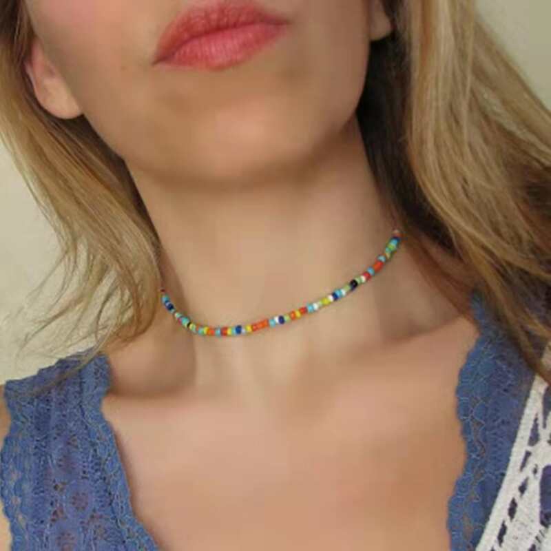 

Colorful Beaded Necklace, Multicolor