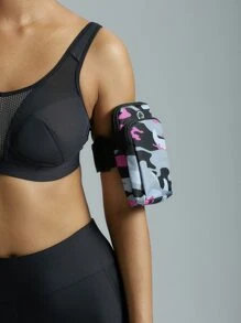 迷彩圖案透氣臂袋 - 玫紅色 - 查看 4