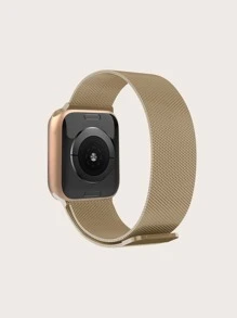 金屬磁性防水米蘭環形錶帶相容於 Apple Watch 第 1-9 代 - 香檳色 - 查看 2